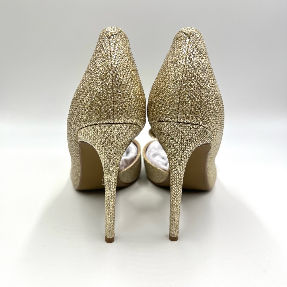 Betsey Johnson Womens Prince Metallic Gold D'Orsay Stiletto Heels Pumps Shoes - Picture 8 of 15